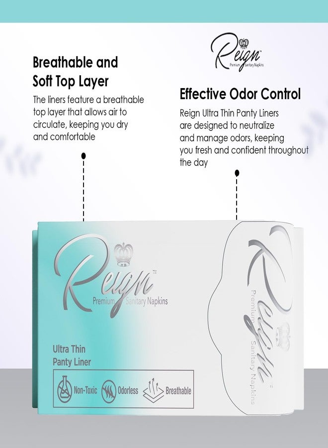 Reign Ultra Thin Panty Liners, Menstrual Sanitary Napkins for Women, Women's Period Pads (30 Count) - Image 4